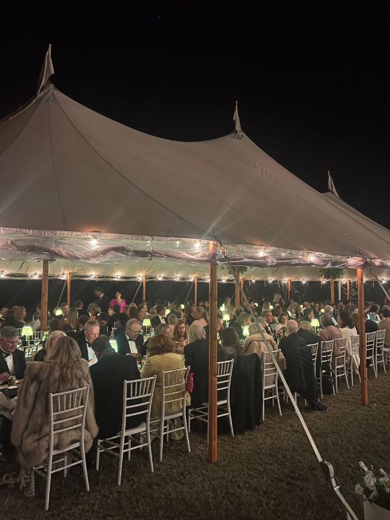 Kemmis Cattle Station grand marquee dinner at night near Mackay